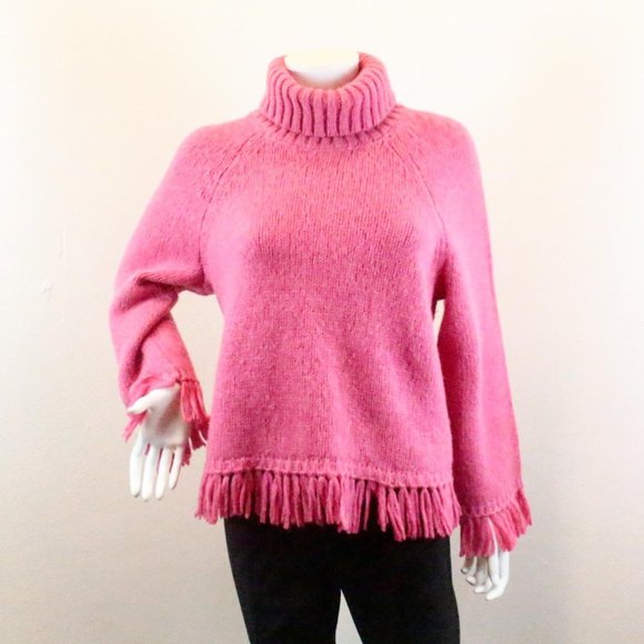 TORY BURCH Pink Long Sleeve Turtle Neck Sweater - Picture 1 of 5